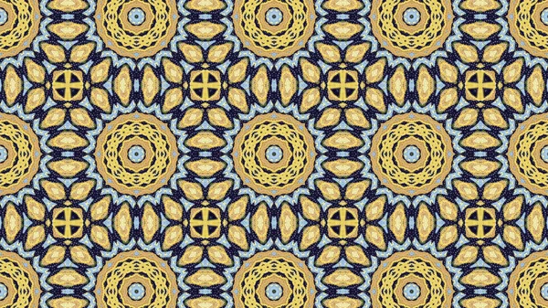 Abstrakte Ethnische Authentische Symmetrische Muster Ornamentale Dekorative Kaleidoskop Bewegung Geometrischer — Stockfoto