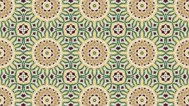 Soyut etnik otantik simetrik desen süs dekoratif Kaleidoscope hareketi geometrik daire ve yıldız şekli