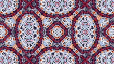Soyut etnik otantik simetrik desen süs dekoratif Kaleidoscope hareketi geometrik daire ve yıldız şekli