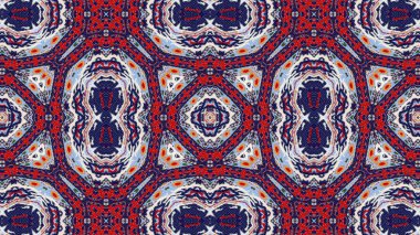 Soyut etnik otantik simetrik desen süs dekoratif Kaleidoscope hareketi geometrik daire ve yıldız şekli