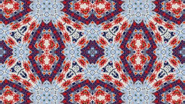 Soyut etnik otantik simetrik desen süs dekoratif Kaleidoscope hareketi geometrik daire ve yıldız şekli