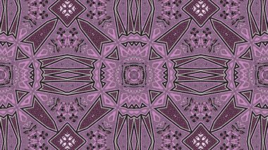 Soyut etnik otantik simetrik desen süs dekoratif Kaleidoscope hareketi geometrik daire ve yıldız şekli