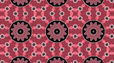 Soyut etnik otantik simetrik desen süs dekoratif Kaleidoscope hareketi geometrik daire ve yıldız şekli