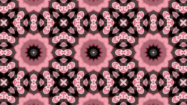 Soyut etnik otantik simetrik desen süs dekoratif Kaleidoscope hareketi geometrik daire ve yıldız şekli