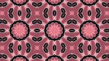 Soyut etnik otantik simetrik desen süs dekoratif Kaleidoscope hareketi geometrik daire ve yıldız şekli