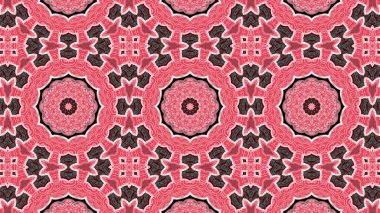 Soyut etnik otantik simetrik desen süs dekoratif Kaleidoscope hareketi geometrik daire ve yıldız şekli