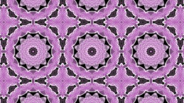 Soyut etnik otantik simetrik desen süs dekoratif Kaleidoscope hareketi geometrik daire ve yıldız şekli