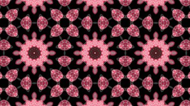 Soyut etnik otantik simetrik desen süs dekoratif Kaleidoscope hareketi geometrik daire ve yıldız şekli