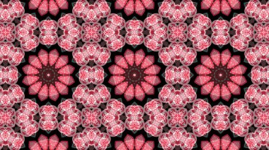 Soyut etnik otantik simetrik desen süs dekoratif Kaleidoscope hareketi geometrik daire ve yıldız şekli