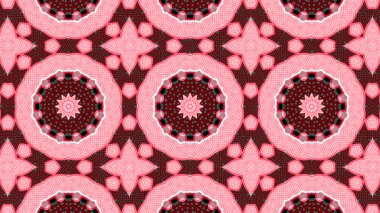 Soyut etnik otantik simetrik desen süs dekoratif Kaleidoscope hareketi geometrik daire ve yıldız şekli