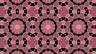 Soyut etnik otantik simetrik desen süs dekoratif Kaleidoscope hareketi geometrik daire ve yıldız şekli