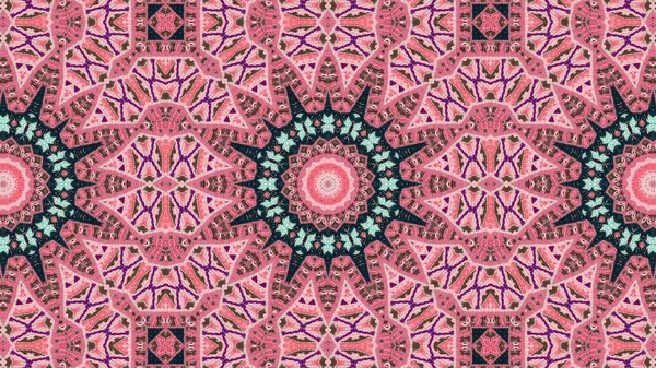 Abstract Ethnic Authentic Symmetric Pattern Ornamental Decorative Kaleidoscope Movement Geometric — Stock Photo, Image