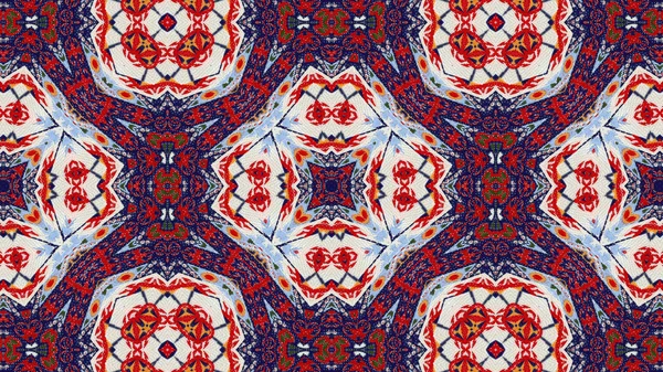 Soyut etnik otantik simetrik desen süs dekoratif Kaleidoscope hareketi geometrik daire ve yıldız şekli