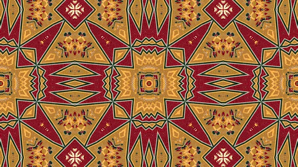 Аннотация Ethnic Authentic Symmetric Pattern Ornamental Decorative Kaleidoscope Movement Geometric — стоковое фото