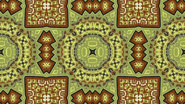 Abstraktní Etnické Autentické Symetrický Vzor Okrasné Dekorativní Kaleidoskop Hnutí Geometrické — Stock fotografie