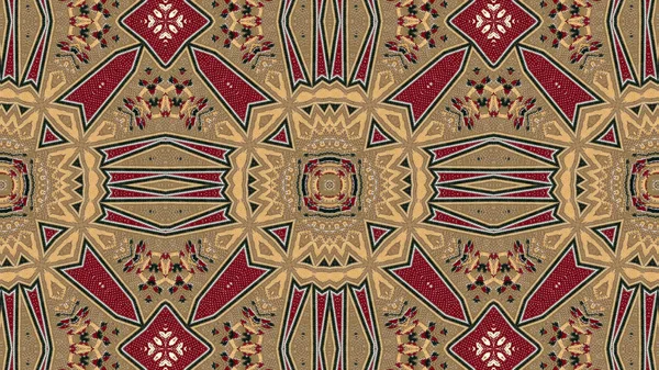 Abstrakt Etniska Autentiska Symmetriska Mönster Dekorativa Dekorativa Kalejdoskop Rörelse Geometrisk — Stockfoto