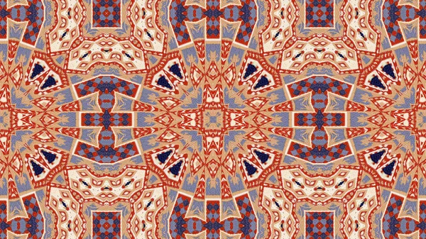 Soyut etnik otantik simetrik desen süs dekoratif Kaleidoscope hareketi geometrik daire ve yıldız şekli