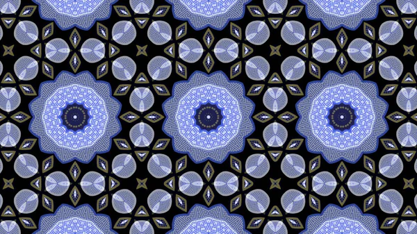 Modelo Simétrico Auténtico Étnico Abstracto Caleidoscopio Decorativo Ornamental Movimiento Círculo — Foto de Stock