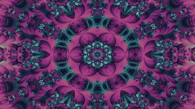 Soyut etnik otantik simetrik desen süs dekoratif Kaleidoscope hareketi geometrik daire ve yıldız şekli