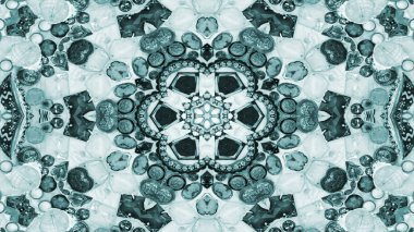 Soyut etnik otantik simetrik desen süs dekoratif Kaleidoscope hareketi geometrik daire ve yıldız şekli