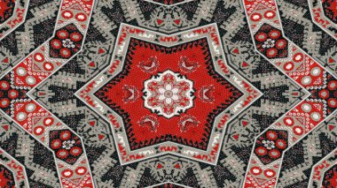 Etnik otantik halı Kaleidoscope