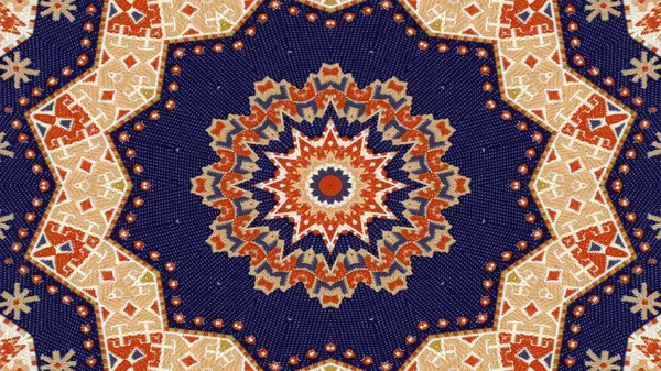 Abstracte Geometrische Cirkel Van Etnische Authentiek Symmetrisch Patroon Sier Decoratieve — Stockfoto