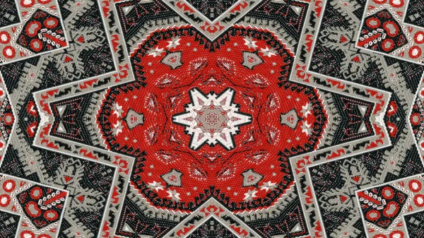 Abstract Ethnic Authentic Symmetric Pattern Ornamental Decorative Kaleidoscope Movement Geometric — Stock Photo, Image