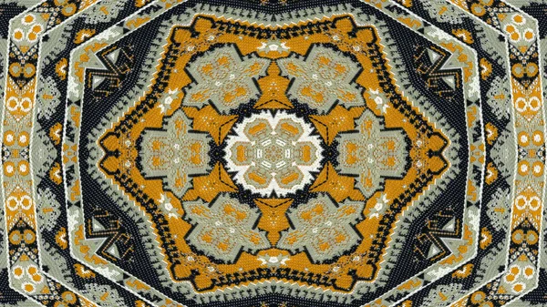 Abstract Ethnic Authentic Symmetric Pattern Ornamental Decorative Kaleidoscope Movement Geometric — Stock Photo, Image