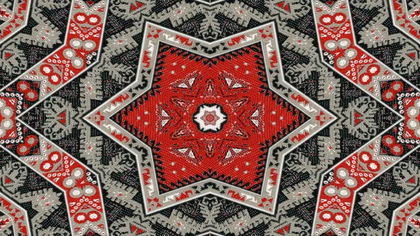 Аннотация Ethnic Authentic Symmetric Pattern Ornamental Decorative Kaleidoscope Movement Geometric — стоковое фото