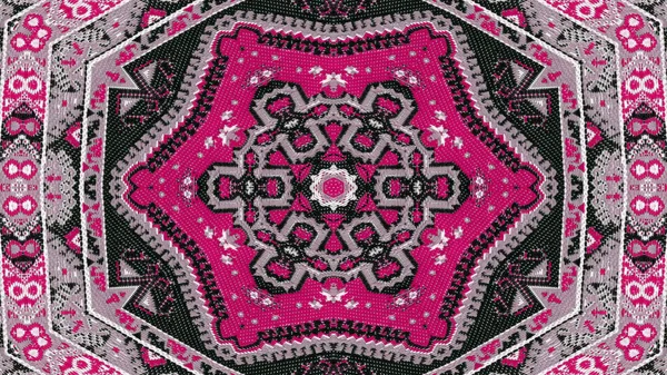 Abstract Ethnic Authentic Symmetric Pattern Ornamental Decorative Kaleidoscope Movement Geometric — Stock Photo, Image