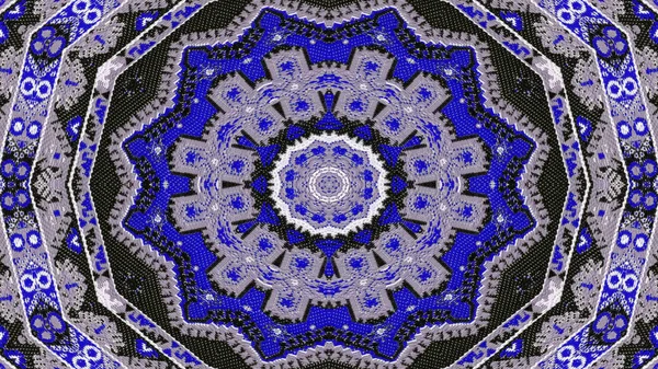 Abstraktní Etnické Autentické Symetrický Vzor Okrasné Dekorativní Kaleidoskop Hnutí Geometrické — Stock fotografie