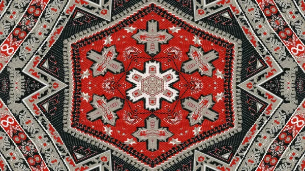 Ethnic Authentic Carpet Kaleidoscope — Stock Photo, Image