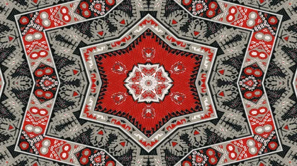 Etnis Abstrak Pola Simetri Ornamen Ornamen Dekoratif Abstrak Gerakan Kaleidoskop — Stok Foto