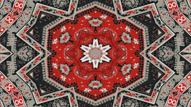 Etnik otantik halı Kaleidoscope