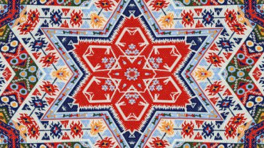Etnik otantik halı Kaleidoscope