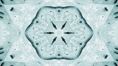 Soyut etnik otantik simetrik desen süs dekoratif Kaleidoscope hareketi geometrik daire ve yıldız şekli