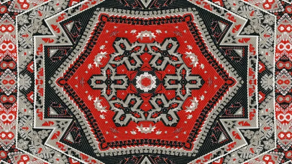 Abstract Ethnic Authentic Symmetric Pattern Ornamental Decorative Kaleidoscope Movement Geometric — Stock Photo, Image