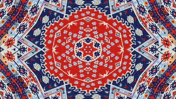 Etnische authentiek tapijt Caleidoscoop — Stockfoto