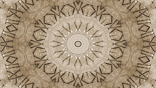 Soyut Etnik Otantik Simetrik Desen Süs Dekoratif Kaleidoscope Hareketi Geometrik — Stok fotoğraf