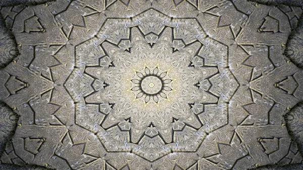 Abstrakte Ethnische Authentische Symmetrische Muster Ornamentale Dekorative Kaleidoskop Bewegung Geometrischer — Stockfoto