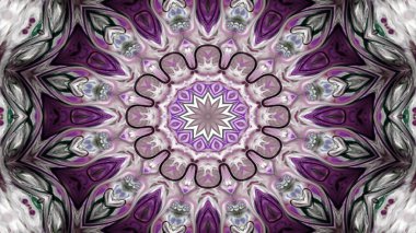 Soyut etnik otantik simetrik desen süs dekoratif Kaleidoscope hareketi geometrik daire ve yıldız şekli