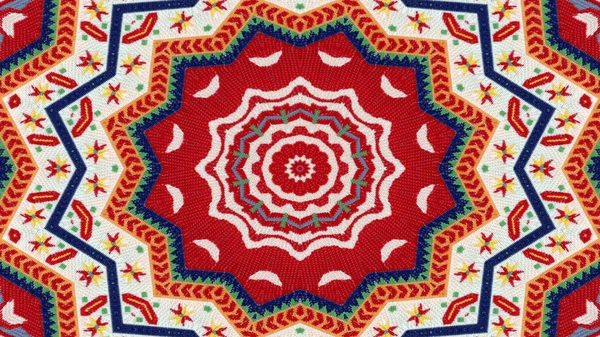 Аннотация Ethnic Authentic Symmetric Pattern Ornamental Decorative Kaleidoscope Movement Geometric — стоковое фото