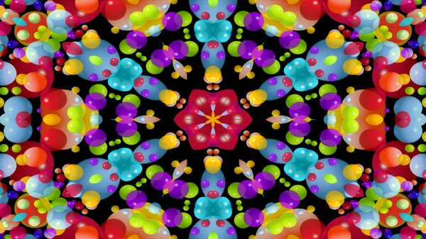 Abstrakte Bunte Symmetrische Muster Ornamentale Dekorative Kaleidoskop Bewegung Geometrischer Kreis — Stockfoto