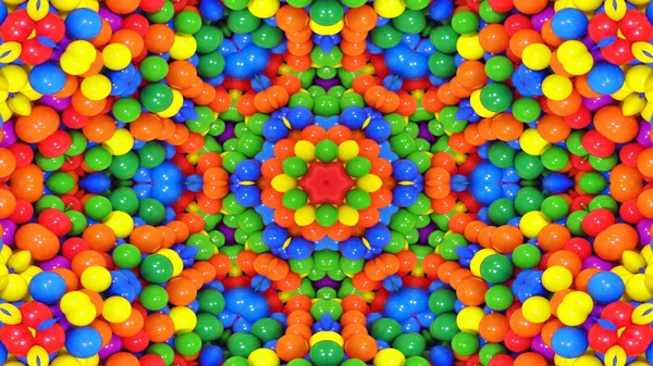 Abstrakte Bunte Symmetrische Muster Ornamentale Dekorative Kaleidoskop Bewegung Geometrischer Kreis — Stockfoto