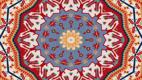 Аннотация Ethnic Authentic Symmetric Pattern Ornamental Decorative Kaleidoscope Movement Geometric — стоковое фото