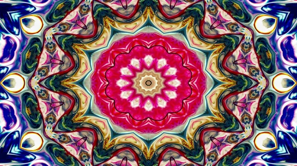 Аннотация Ethnic Authentic Symmetric Pattern Ornamental Decorative Kaleidoscope Movement Geometric — стоковое фото