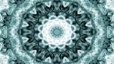 Soyut etnik otantik simetrik desen süs dekoratif Kaleidoscope hareketi geometrik daire ve yıldız şekli