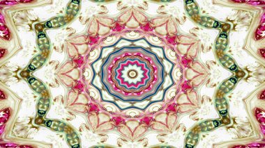 Soyut etnik otantik simetrik desen süs dekoratif Kaleidoscope hareketi geometrik daire ve yıldız şekli