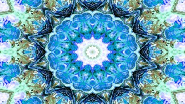 Soyut etnik otantik simetrik desen süs dekoratif Kaleidoscope hareketi geometrik daire ve yıldız şekli