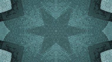 Soyut etnik otantik simetrik desen süs dekoratif Kaleidoscope hareketi geometrik daire ve yıldız şekli